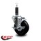 Service Caster 4'' Hard Rubber Swivel 1'' Expanding Stem Caster with Brake SCC-EX20S414-HRS-TLB-1 - alternate 3